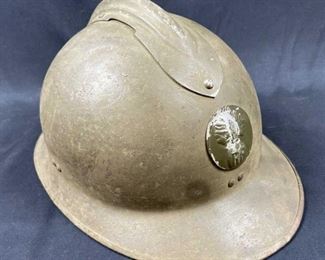 For your consideration is this WWII French Militia Helmet, very nice & heavy helmet, liner appears to have been replaced with a modern one.