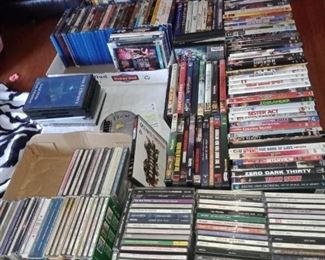 Hundreds of CD's and DVD's