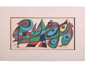 Original lithograph entitled "Miro Sculptor - Japan" print signed in the plate and dated 1974. In his series "Escultor", Miró represents seven countries that in 1974 underwent great political change and were still in the process of being sculpted into something. Tirage in 1000 copies on heavy cream wove Guarro paper. Editor Bijutsu Shupan Sha, Tokyo Japan. Printer La Poligrafa SA, Barcelona Spain. This is 1 in a series of 7 pieces Miro did. Catalogue raisonne Patrick Cramer no 937 and Mourlot, Miro Lithographie volume V, no. 937. On auction print numbered 511/1000. Europe Contemporary Art Vanguards Of The XX Century.
