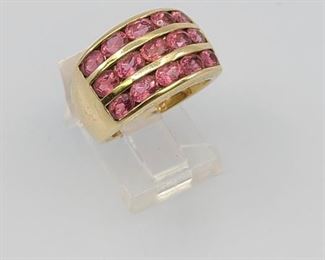 23T:  14kt YG Pink Sapphire Ring
Est. $480-$680
