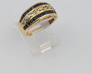 29T:  14KT YG Sapphire And Diamond Ring
Est. $350-$550