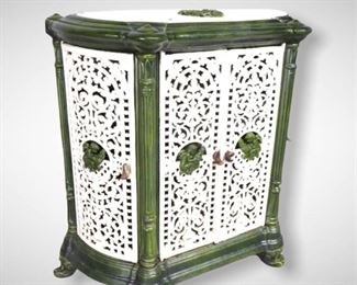 19th Century Art Nouveau Cast Iron Enamel Heater and Stove