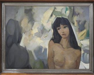 18G:  Luis "Nude Woman" Oil On Canvas
Est. $1,250-$2,500