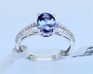 12L:  9k Wg Tanzanite Diamond Ring
Est. $600-$1,200