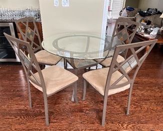 matching dining table with 4 chairs....
