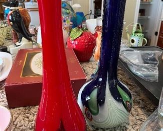 Murano glass vases