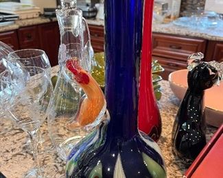 Murano glass vase with.....