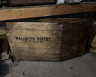 Vintage collapsible Walgreens crate
