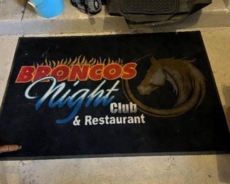 Floor mat from Broncos Night Club