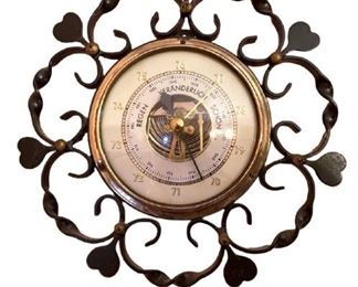Lot 105
Vintage German Barometer, Wrought Metal Frame