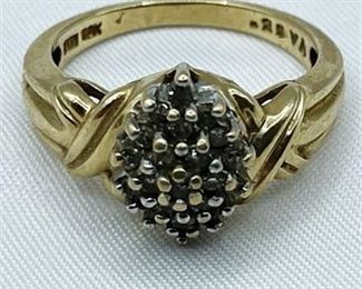 Lot 13
Cluster Diamond and 10K Gold Plating Ring