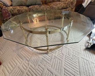 Lot 45
Glass and Brass Coffee Table