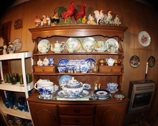 nice and small maple china cabinet