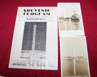 1936 Souvenir Program San Jacinto Monument and postcards