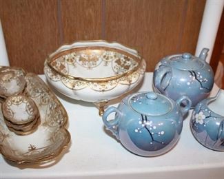 Nippon celery set and 1930-40's lusterware