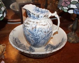 English bowl and pitcher