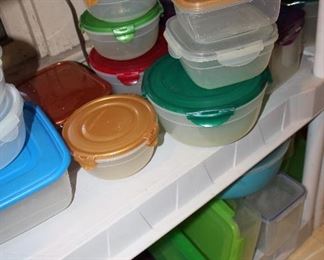 lots of nice plastic food storage