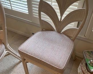 #1	glass top bamboo base table with 8 chairs 78x42x29	 $275.00 
