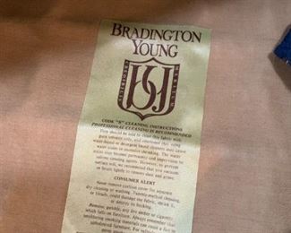 #7	(2) Braddington Young Wingback Recliners Blue w/pink Dot w/ottomans  $125 each	 $250.00 
