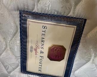 #8	Full/Queen Size 4 poster Bed - heavy	 $275.00 
#9	Queen Size Stearns & Foster Mattress/Boxsprings 	 $120.00  - sold
