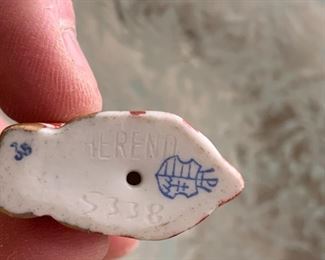 #12	Herend Coral Rabbit - 2.25"T	 $60.00 
