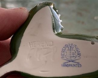 #15	Herend White pink dot rabbit  1.75 T x 3" L	 $75.00 
