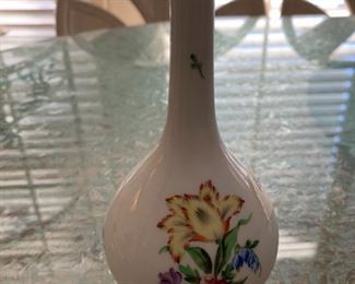 #16	Herend bud vase with yellow flower 7105/8T L&5     5 1/4 tall 	 $70.00 
