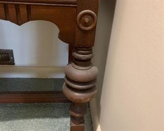#23	Antique China Cabinet w/2 shelves w/plate rack (as is finish) 37x15x60 	 $125.00 
