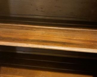 #23	Antique China Cabinet w/2 shelves w/plate rack (as is finish) 37x15x60 	 $125.00 
