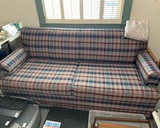 #33	Stearns & Foster hide-a-bed sofa Blue/Rust 69" Long - You move (bring your help)	 $65.00 
