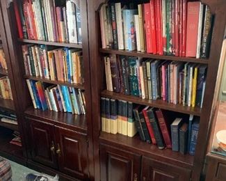 #34	(2) Bookcases w/2 shelves & 2 doors  26x17x57  $200 each	 $400.00 
