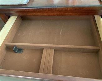 #47	6 drawer Chest of Drawers ( 1 drawer w/flip-down front) & 1 jewelry Divider w/self-closing Drawers  48x19x40	 $275.00 
