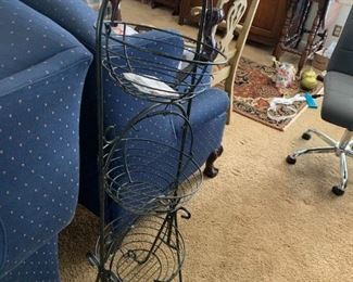 #61	Heavy Metal heavy w/3 hanging metal baskets  13x50	 $125.00 
