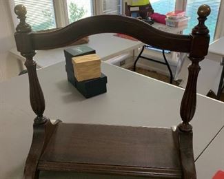 #62	Ethan Allen Wood Boot Stand 16x10x16	 $75.00 
