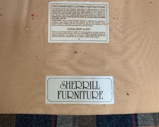 
#68	Sherrill Furniture Blue/Tan/Cream Sofa 81" long	 $75.00 
