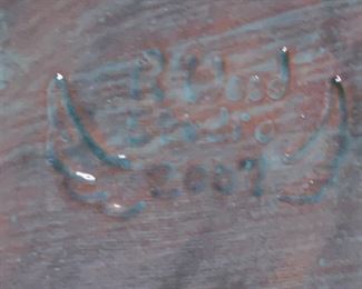 #94	Teal Pottery Bowl - Hand-made 	 $35.00 
