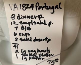 #95	Va 1824 Portugal China (pcs. As shown)	 $75.00 
