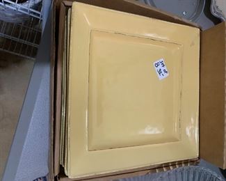 #126	Set of 8 Square Yellow Pier 1 Plates	 $32.00 
