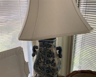 #147	Blue Ginger Jar Lamp 30" Tall	 $120.00 
