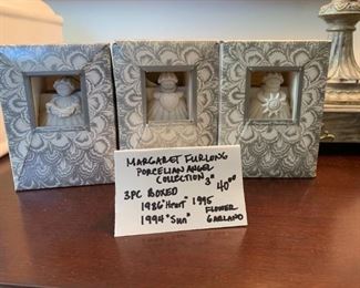 #153	Margaret Furlong Porcelian Angel Collection - 3 pc Boxed - 3"	 $40.00 
