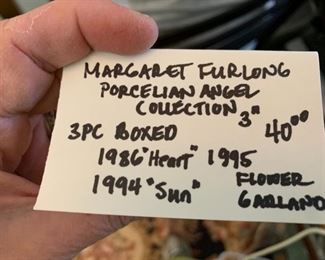 #153	Margaret Furlong Porcelian Angel Collection - 3 pc Boxed - 3"	 $40.00 
