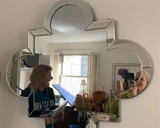 #167	Clover Shaped Mirror  30Wx30	 $20.00 
