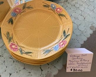#186	6 9" Vintage Zell Germany LDBC Plates (as is chips)	 $30.00 
