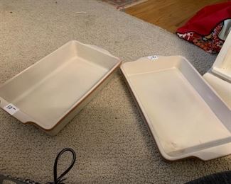 #189	Frankoma Ceramic Oblong  Nesting  Casserole Dishes 16", 15"	 $22.00 
