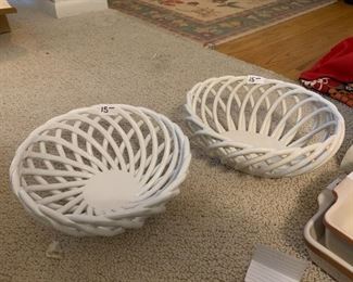 #192	(2) Pier 1 Ceramic Baskets - sold as a set	 $30.00 
