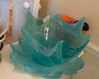 #193	Blue Smoke  Bowl & Tray Combo 2 pc 	 $130.00 
