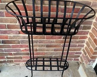 #223	Metal 2 tier Plant Stand Black 14x27x36	 $45.00 
