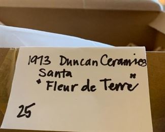#229	1973 Duncan Ceramic Santa "Fleur de Terre	 $25.00 
