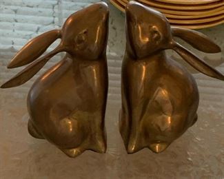 #236	Brass Bunny Book Ends 7.5" Tall	 $30.00 
