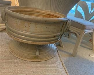 #240	Signed  Cat Janusz- Pot w/lid   No. 75 Pottery Casserole 	 $65.00 
